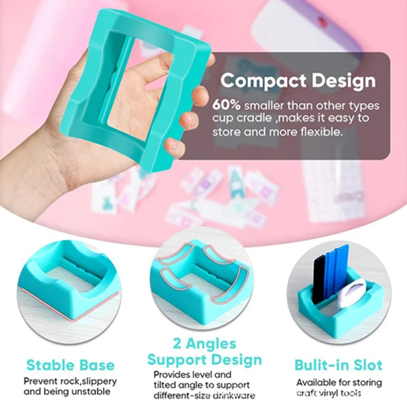 Mug Glass Cup Cradle Silicone Cup Holder With Builts-In Slot Tumbler Holder For Crafts Decals Tumbler Stand Curvature Supports
Mug Glass Cup Cradle Silicone Cup Holder With Builts-In Slot Tumbler Holder For Crafts Decals Tumbler Stand Curvature Supports
