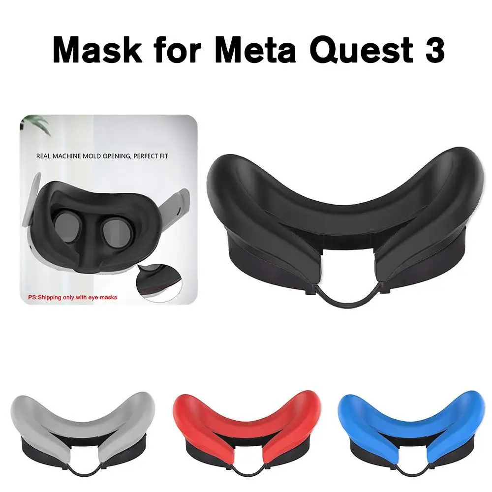 

Silicone VR Face Mask For Meta Quest 3 Upgrade Your Meta Quest 3 Experience With Our Silicone Sweatproof Facial Interface M B9D4