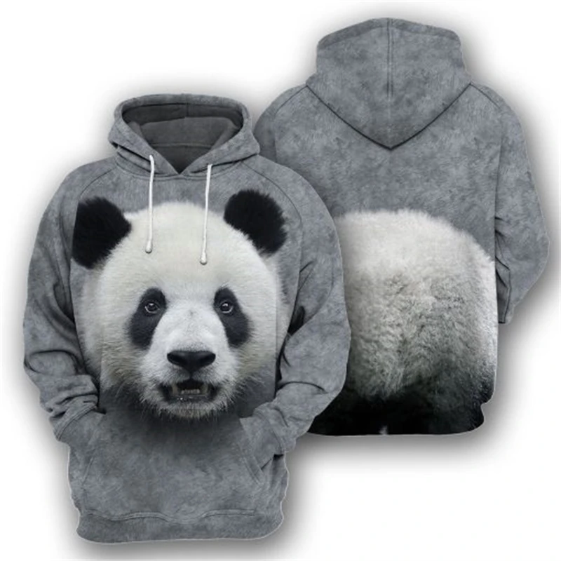 

Fashion Hoodies For Men Tiger Animal Pattern 3d Print Panda Funny Tops Casual Streetwear Oversized Hooded Sweatshirts Pullovers