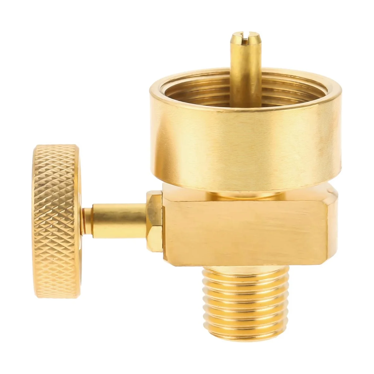 Brass 1LB Propane Gas Disposal Cylinder Bottle Adapter Valve +1/4 Inch NPT Male & M8X1 Female Thread Fire Pit Stove BBQ
Brass 1LB Propane Gas Disposal Cylinder Bottle Adapter Valve +1/4 Inch NPT Male & M8X1 Female Thread Fire Pit Stove BBQ