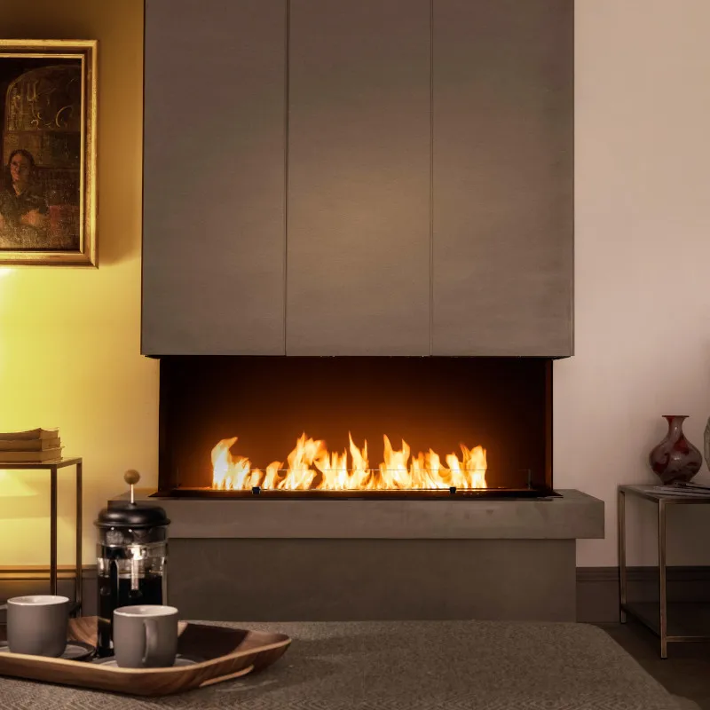 

Super 48 inch fireplace with wifi smart ethanol burner inserts