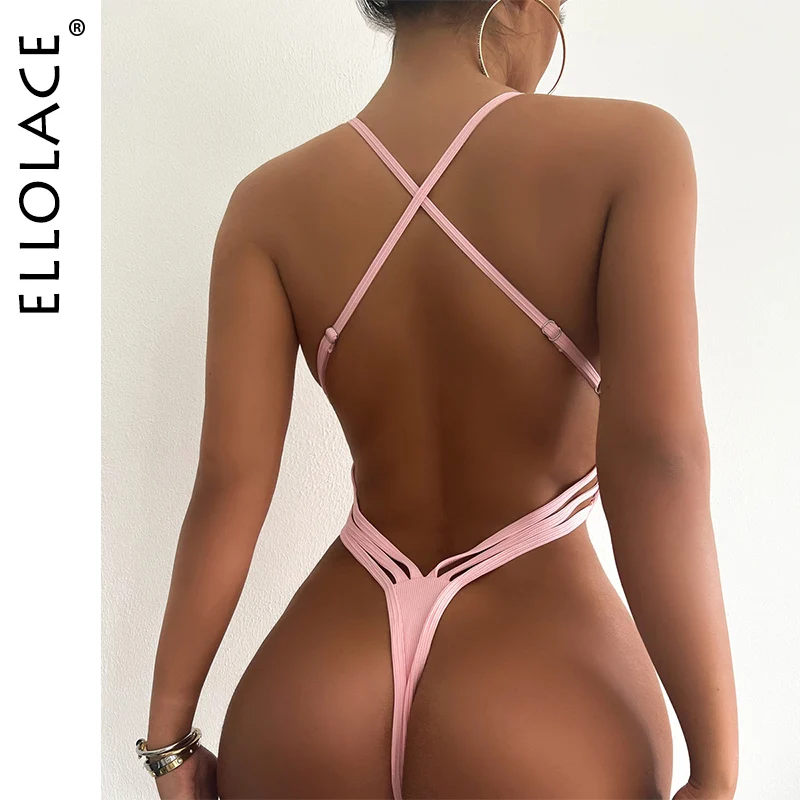 Ellolace Monokini Swimsuits Women One-Piece Thong Swimwear Backless Bikini 2022 Sexy Bathing Suit High Cut Bodysuit Brazilian 
Ellolace Monokini Swimsuits Women One-Piece Thong Swimwear Backless Bikini 2022 Sexy Bathing Suit High Cut Bodysuit Brazilian