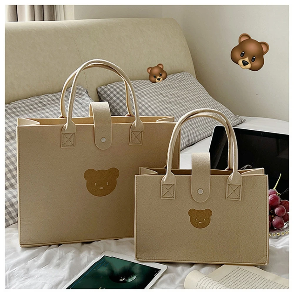 Bear Pattern Tote Bags Portable Felt Eco-Friendly Handbags Multifunction Large Capacity Bags Multicolor Shopping Bags For Womenn
Bear Pattern Tote Bags Portable Felt Eco-Friendly Handbags Multifunction Large Capacity Bags Multicolor Shopping Bags For Womenn