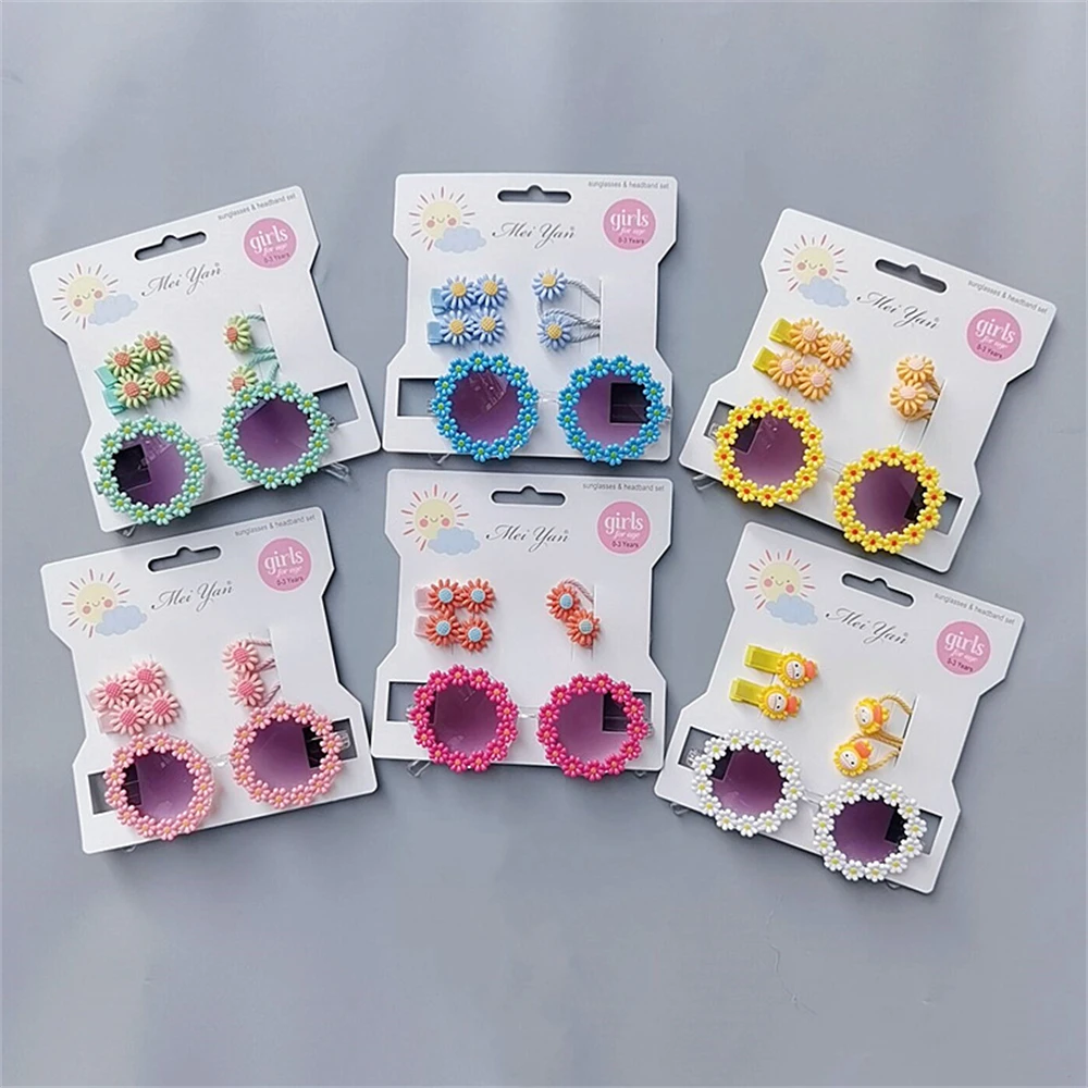 Toddler Kids Candy Colored Hair Clip Hair Rope Set Floret Sunglasses HairBand Summer Daily Beach Baby Girls Headwear Accessories
Toddler Kids Candy Colored Hair Clip Hair Rope Set Floret Sunglasses HairBand Summer Daily Beach Baby Girls Headwear Accessories