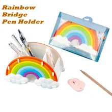 2022 Nordic style rainbow bridge pen holder wholesale silicone creative desktop office stationery storage box Office Stationery
2022 Nordic style rainbow bridge pen holder wholesale silicone creative desktop office stationery storage box Office Stationery