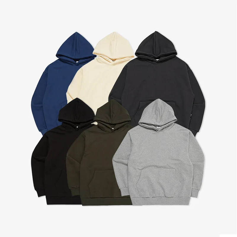 

Hooded sweatshirtmens 2023cotton solid color sports droppedshoulderHongKong style hoodie top fashion casual jackCouple's outfit