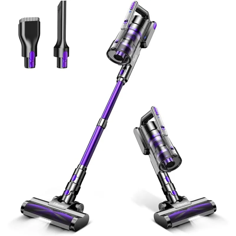 

Cordless Vacuum Cleaner with 450W 33Kpa Powerful Suction,Up to 50 Mins Runtime, 1.3L Dust Cup,6 in 1 Stick Vacuum Cleaner Ideal