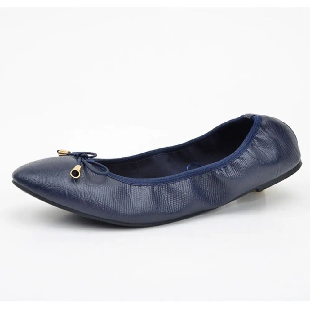 Fashion Shallow Mouth PU Ballet Shoes Bowknot Lightweight Soft Sole Flat Shoes Thread Foldable Chicken Rolls Dance Shoes Yoga 6 Saca9aa800643474cb0bc33089ba57570b