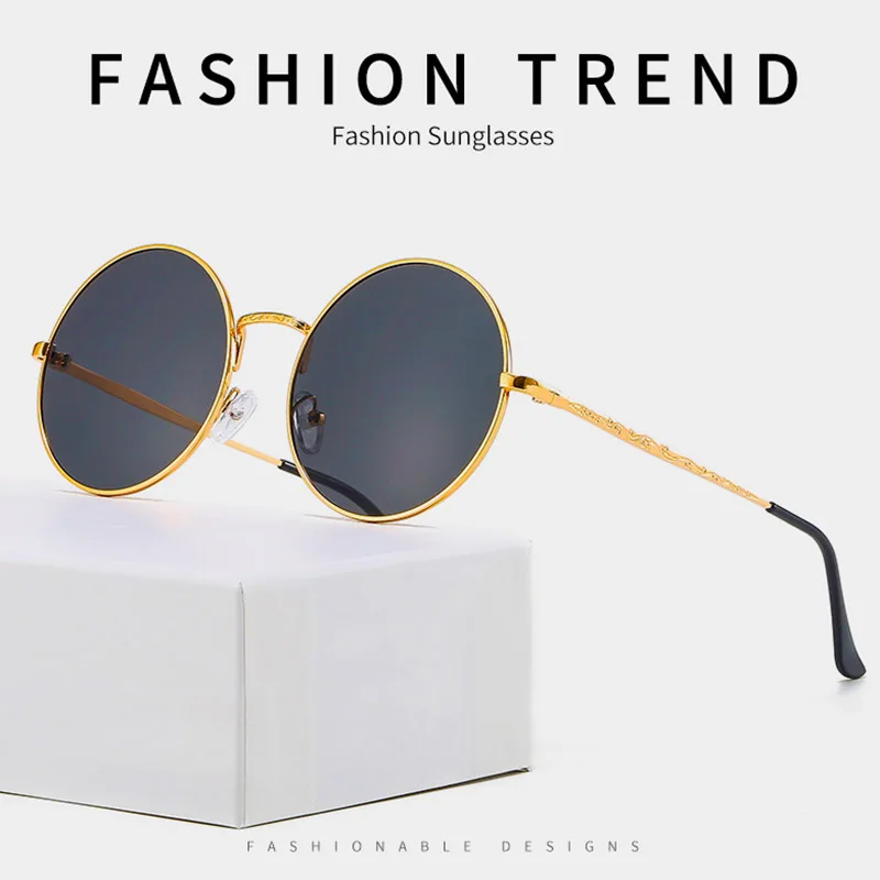 FEISHINI Brown Vintage Round Sunglasses Women Fashion Brand Designer Retro Eye glasses Men UV400 Metal Man Sun Glasses Shades
FEISHINI Brown Vintage Round Sunglasses Women Fashion Brand Designer Retro Eye glasses Men UV400 Metal Man Sun Glasses Shades