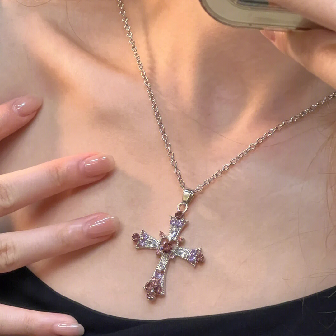 Fashion Necklaces for Women Pink Heart Cross Pendant Stainless Steel Jewelry High Quality Alloy Set With Artificial Necklaces
Fashion Necklaces for Women Pink Heart Cross Pendant Stainless Steel Jewelry High Quality Alloy Set With Artificial Necklaces