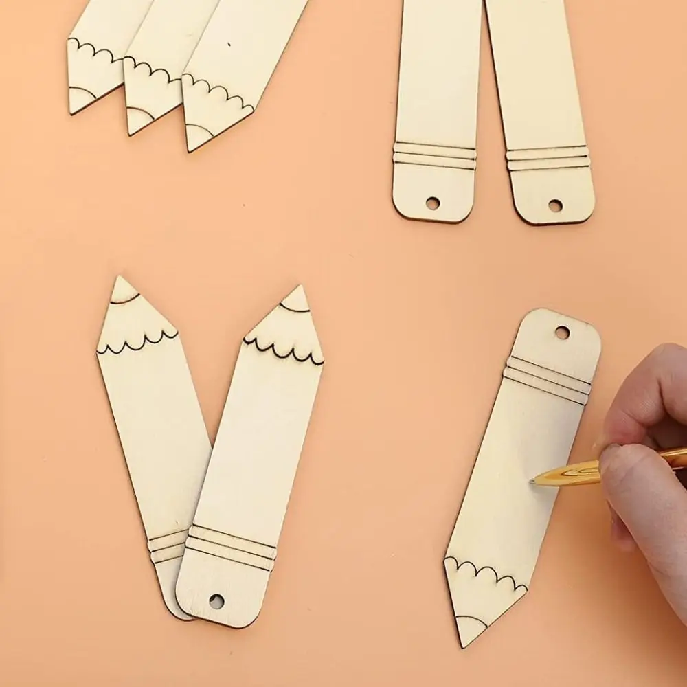 10Pcs Wooden Blank Pencil Bookmark Cute Hemp Rope DIY Reading Bookmarks Stationery Unfinished Decoration Tag Children
10Pcs Wooden Blank Pencil Bookmark Cute Hemp Rope DIY Reading Bookmarks Stationery Unfinished Decoration Tag Children