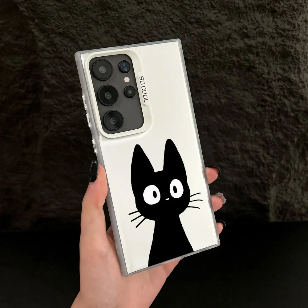 Cute Cat S25 Case For Samsung S25 S24 Ultra Carcasa Black Cats For Galaxy S23 S22 S21 FE S20 Ultra Plus Shockproof Phone Cover Cute Cat S25 Case For Samsung S25 S24 Ultra Carcasa Black Cats For Galaxy S23 S22 S21 FE S20 Ultra Plus Shockproof Phone Cover