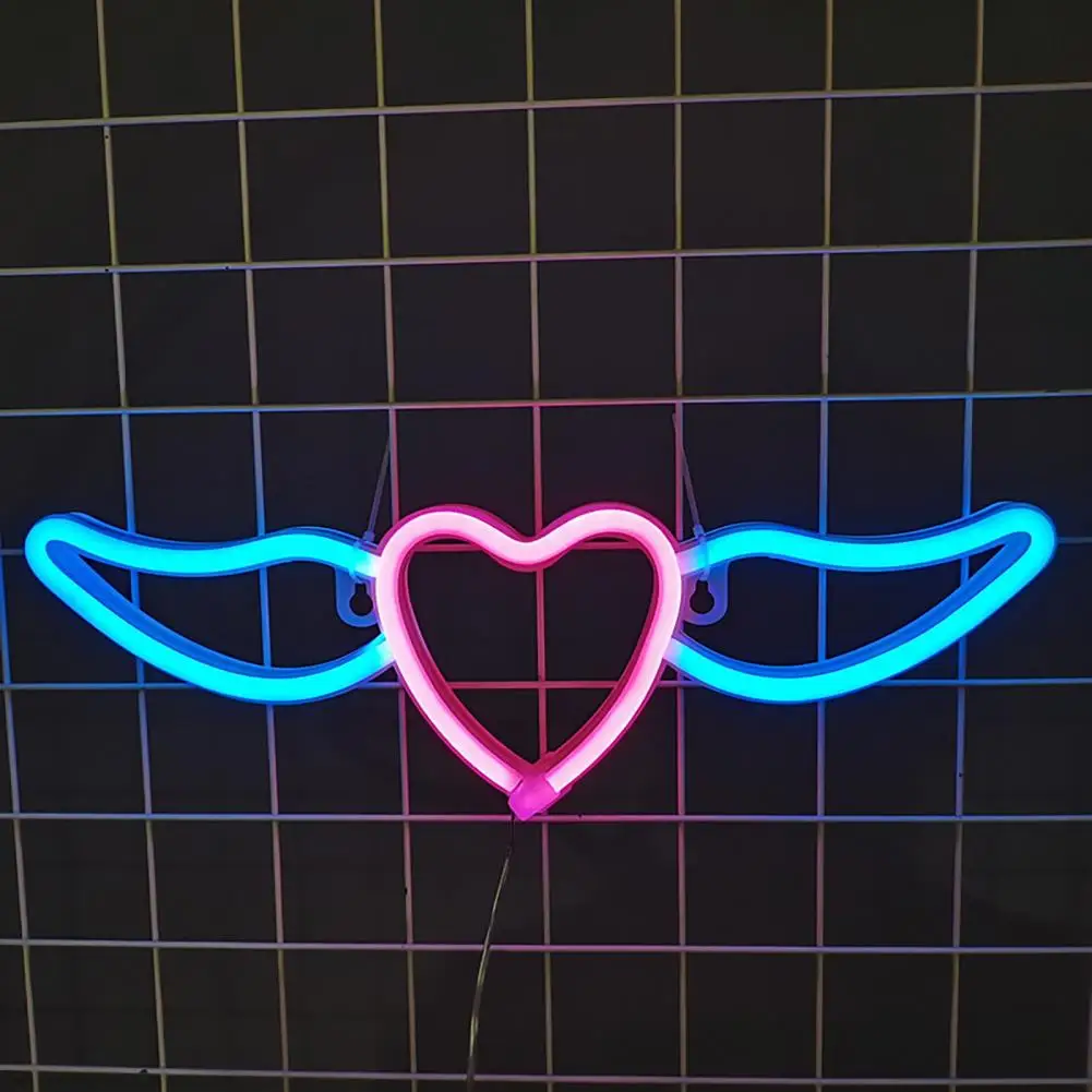 Neon Night Light Flying Heart Neon Light with Wings Design Usb/battery Powered Led Lamp for Party Decoration Party Supplies
Neon Night Light Flying Heart Neon Light with Wings Design Usb/battery Powered Led Lamp for Party Decoration Party Supplies