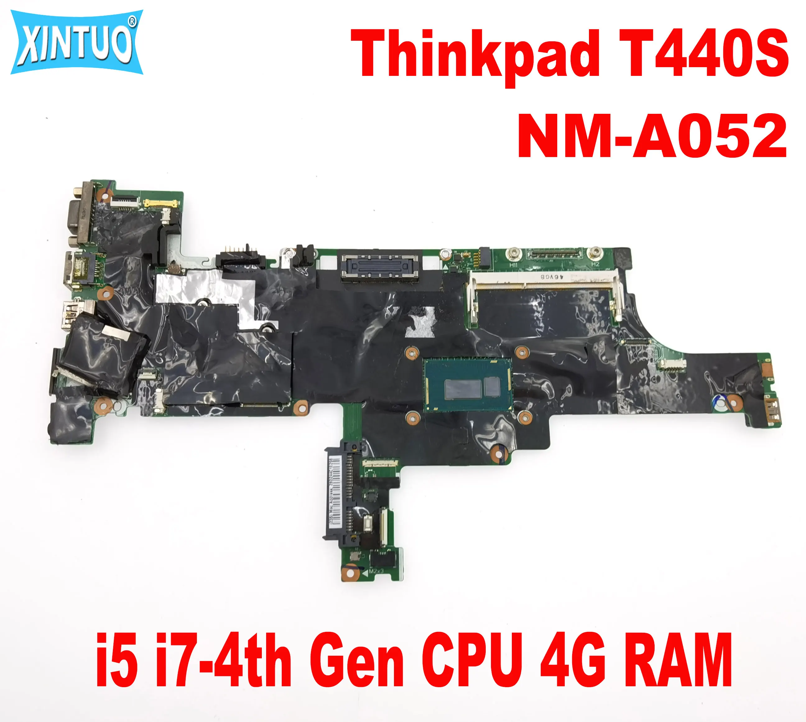 

VILT0 NM-A052 Mainboard for Lenovo Thinkpad T440S laptop motherboard 04X3886 04X3888 04X3905 with i5 i7-4th Gen CPU 4G RAM DDR3