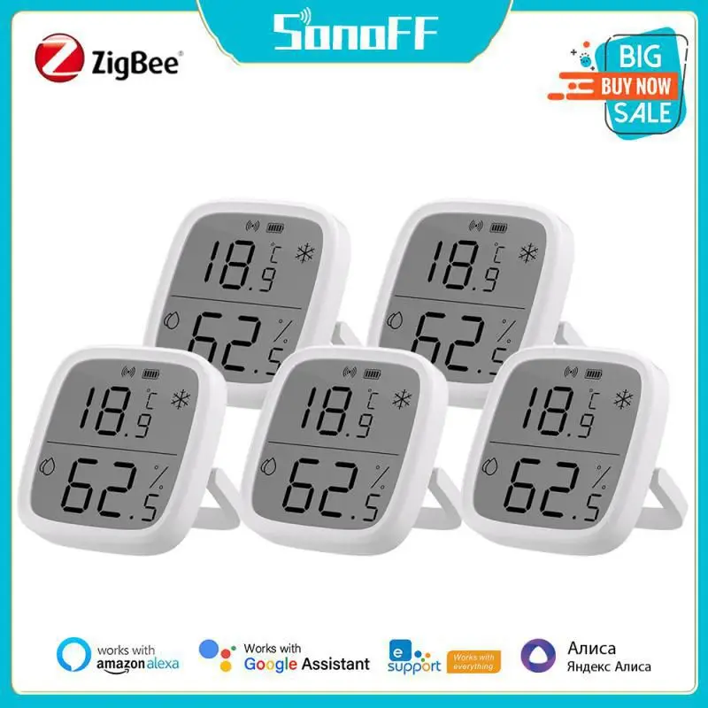 Датчик температуры и влажности SONOFF, 1-5 шт., Zigbee, монитор SNZB-02P/02D/02, комплекты автоматизации умного дома с поддержкой eWeLink Alexa Google
Датчик температуры и влажности SONOFF, 1-5 шт., Zigbee, монитор SNZB-02P/02D/02, комплекты автоматизации умного дома с поддержкой eWeLink Alexa Google