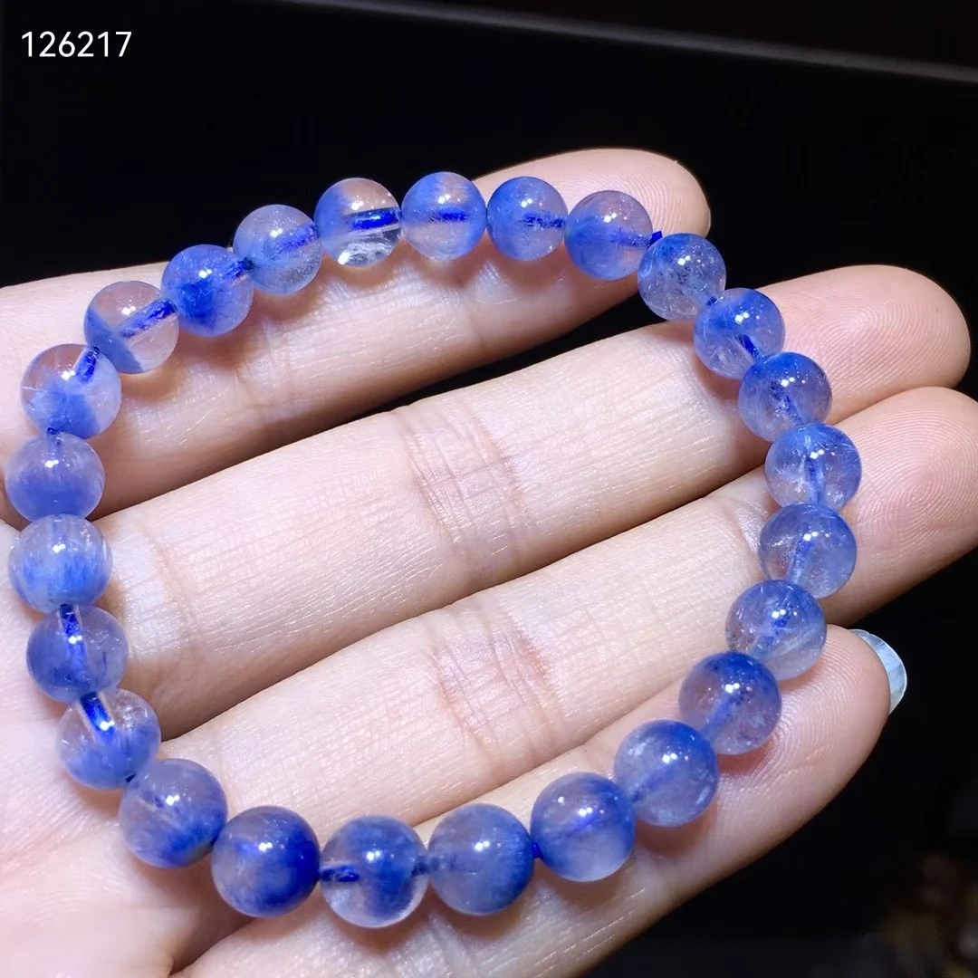 Natural Blue Rutilated Dumortierite Quartz Bracelet 7.2mm Women Men Fashion Bead Clear Round Beads Rare Stone AAAAA
Natural Blue Rutilated Dumortierite Quartz Bracelet 7.2mm Women Men Fashion Bead Clear Round Beads Rare Stone AAAAA