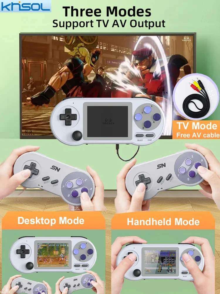 

SF2000 Retro Handheld Game Console 10000 Games Kids IPS Console Player For Everdrive SNES GBA Game Machine Mini Portable Game