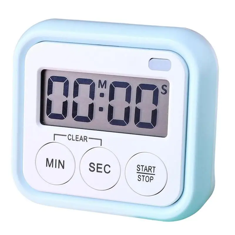 

Timer Clock Countdown Countup Clock Backing Stand Quick-Set Buttons Volume Adjustable Beeping Magnetic LED Display Timer