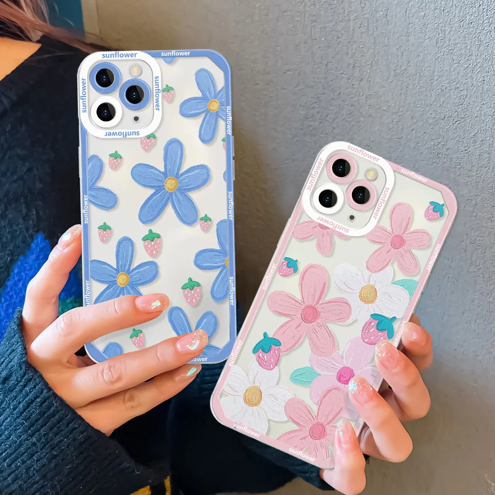 

Floral Flower Cover For Xiaomi Redmi Note 10 9 8 11 12 Pro 9T 10A Funda Poco X3 X4 X5 Pro M5 Capa Mi 11T 12T Pro 11 12 Lite Case