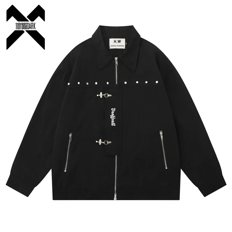 2023 Black Punk Jacket Men Hip Hop Streetwear Retro Loose Varsity Jacket Coat Baggy Baseball Jacket Hipster Clothing
2023 Black Punk Jacket Men Hip Hop Streetwear Retro Loose Varsity Jacket Coat Baggy Baseball Jacket Hipster Clothing