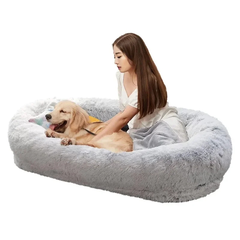 Wholesale New Style Extra Large Dog Bed Accessories Removable Cover Fluffy Plush Pet Bed for Human Dog
Wholesale New Style Extra Large Dog Bed Accessories Removable Cover Fluffy Plush Pet Bed for Human Dog