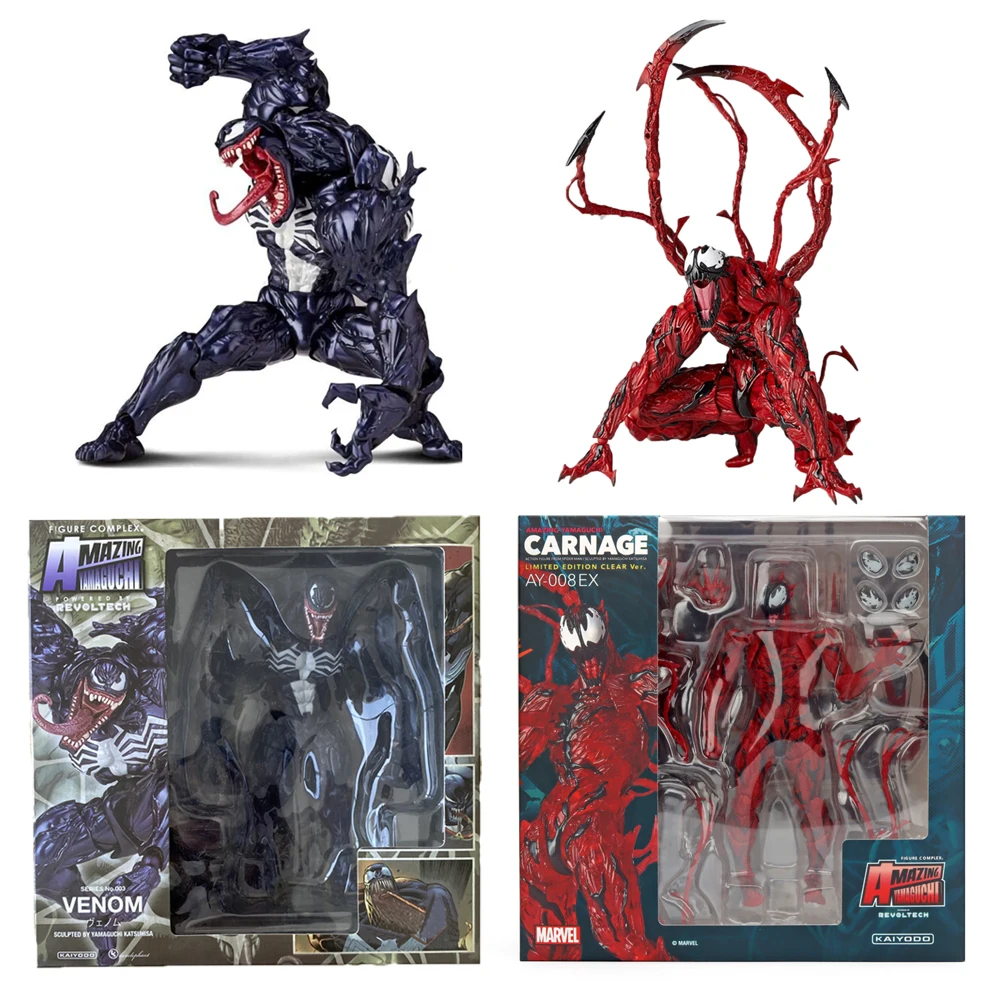 

16cm Amazing Spider-Man Figure Venom Carnage Massacre Action Model Toy Red Movable Doll Child Halloween Gifts