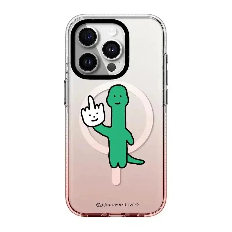Cartoon Dinosaur Pink Gradient Transparent Border MagSafe iPhone 13 15 14 Pro Max Protective Case, Fits iPhone 15 Pro Max
Cartoon Dinosaur Pink Gradient Transparent Border MagSafe iPhone 13 15 14 Pro Max Protective Case, Fits iPhone 15 Pro Max
