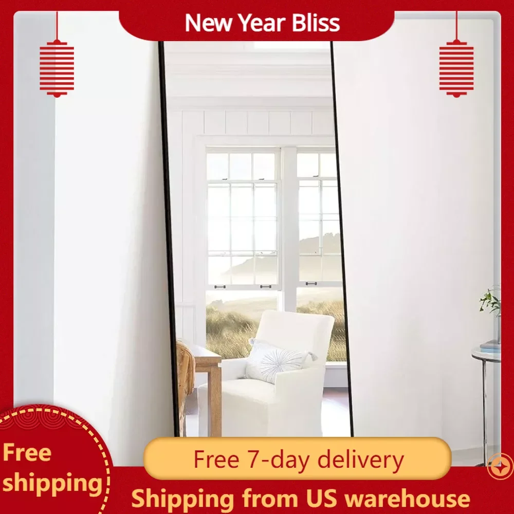 Floor-to-ceiling dressing mirror, wall-mounted mirror, horizontal, vertical, bedroom mirror, aluminum alloy thin frame, black
Floor-to-ceiling dressing mirror, wall-mounted mirror, horizontal, vertical, bedroom mirror, aluminum alloy thin frame, black