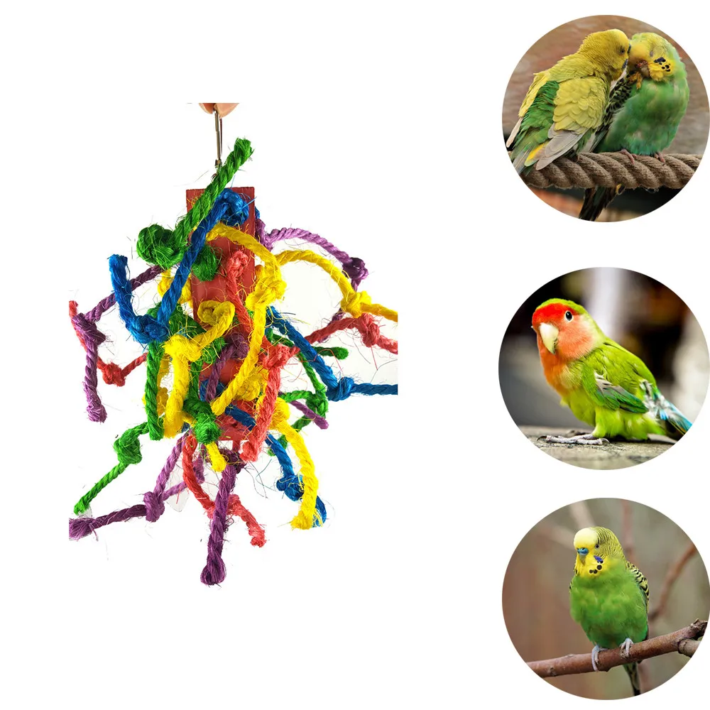 Colorful Parrot Rope Hanging Braided Chew Rope Pet Swing Chew Bird Toy Pet Stand Training Accessories Birds Cage Supplies
Colorful Parrot Rope Hanging Braided Chew Rope Pet Swing Chew Bird Toy Pet Stand Training Accessories Birds Cage Supplies