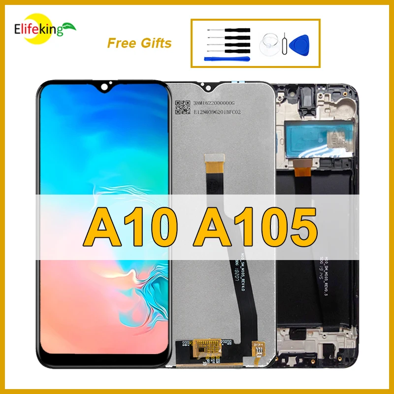 

ЖК-дисплей 6,2 ''для Samsung Galaxy A10 A105, сенсорный экран A105M, фотографический преобразователь для замены в сборе с рамкой или без рамки