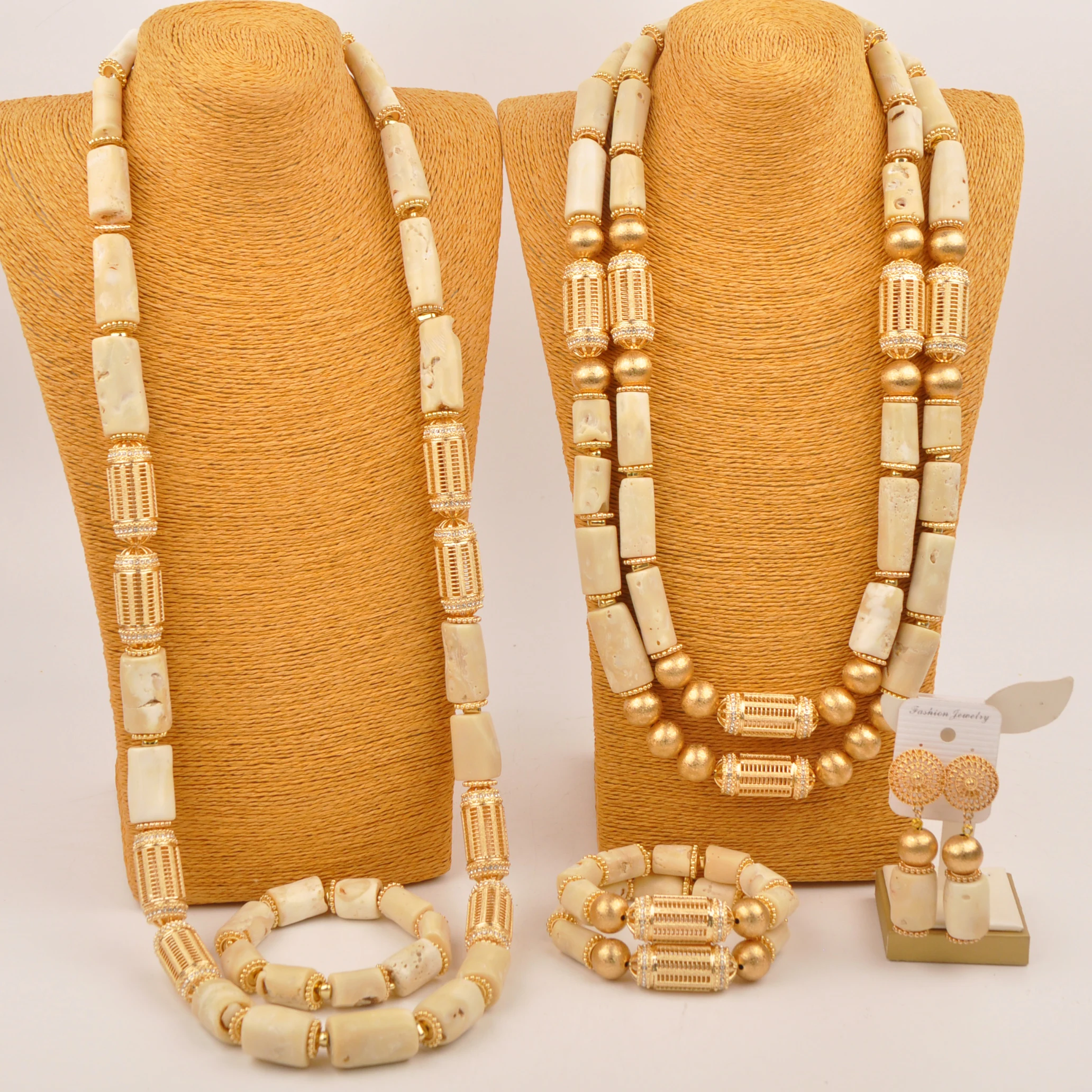 

Африканское ожерелье нигерийский Свадебный коралловый бисер комплект ювелирных изделий для пары