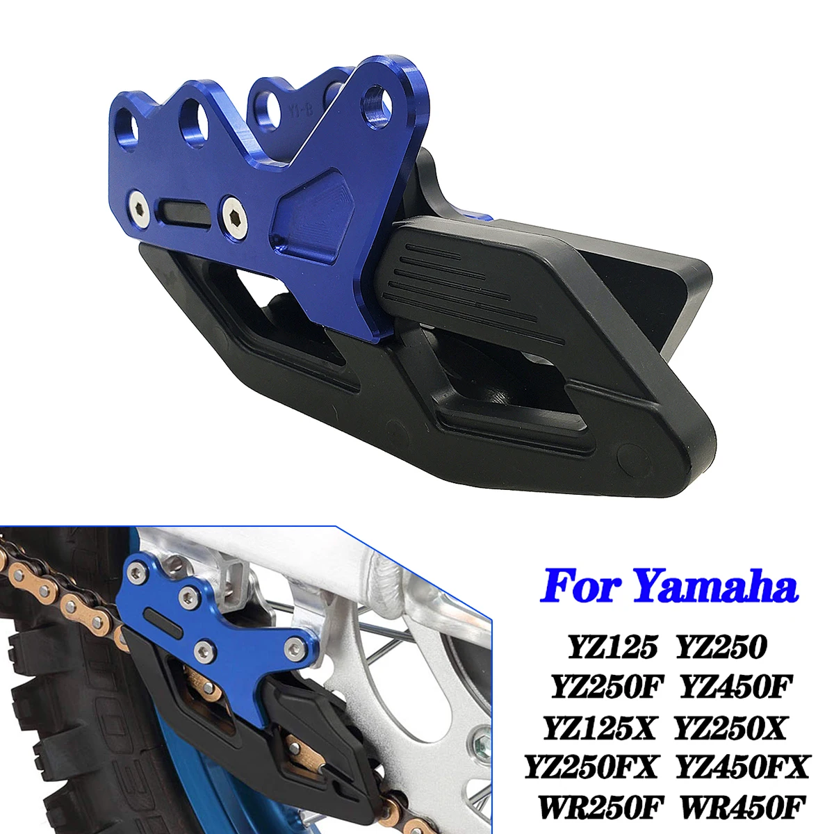 

Motorcycle Chain Guide Guard Protection For Yamaha YZ125 YZ250 YZ250F YZ450F YZ125X YZ250X YZ250FX YZ450FX WR250F WR450F 08-2022