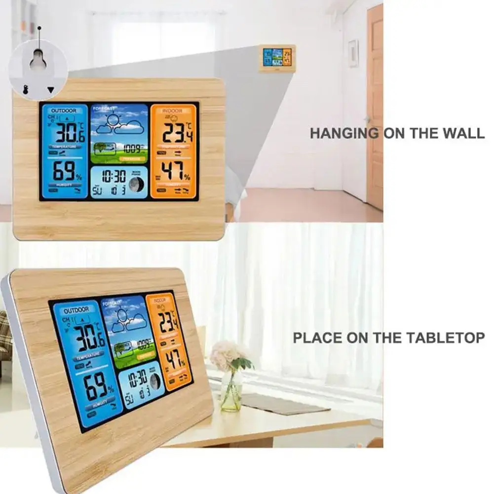 Transparent Weather Station Glass Colour Screen Thermometer Hygrometer Digital Temperature Humidity Forecast Monitor Weathe O4D7 
Transparent Weather Station Glass Colour Screen Thermometer Hygrometer Digital Temperature Humidity Forecast Monitor Weathe O4D7