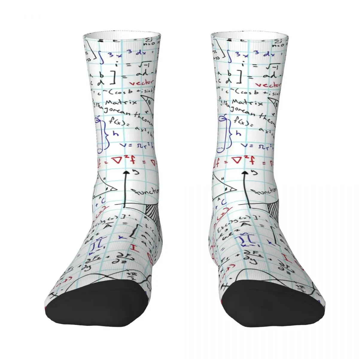 

Математические носки для домашнего задания, высококачественные чулки в стиле Харадзюку, всесезонные длинные носки, аксессуары для подарка на день рождения унисекс