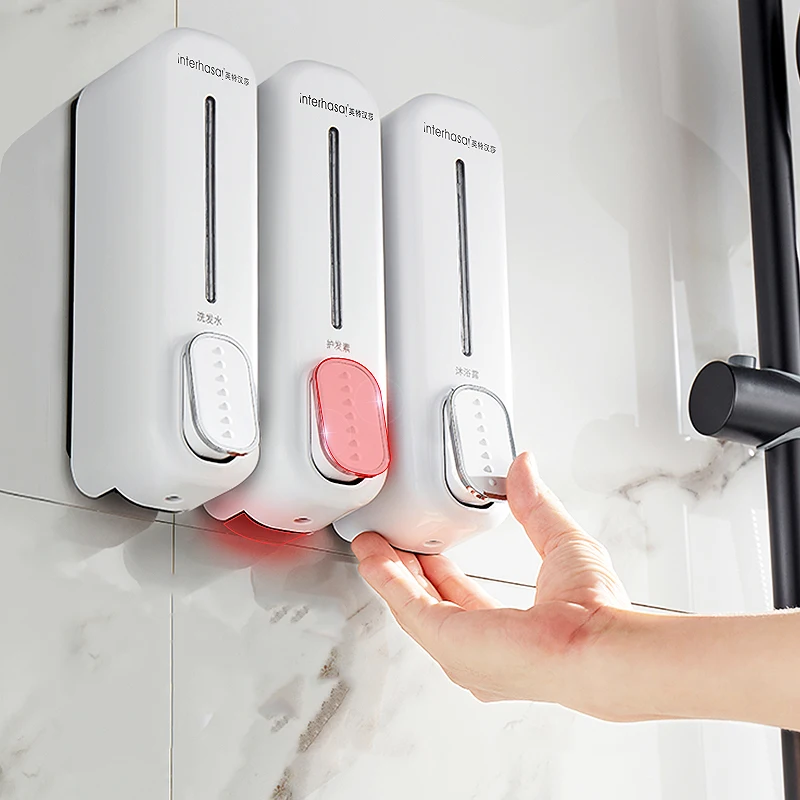Double/Triple 1050ML Wall-Mounted Soap Dispenser Shampoo Gel Storage Container Bathroom Body Wash Dispenser Shower Supplies
Double/Triple 1050ML Wall-Mounted Soap Dispenser Shampoo Gel Storage Container Bathroom Body Wash Dispenser Shower Supplies