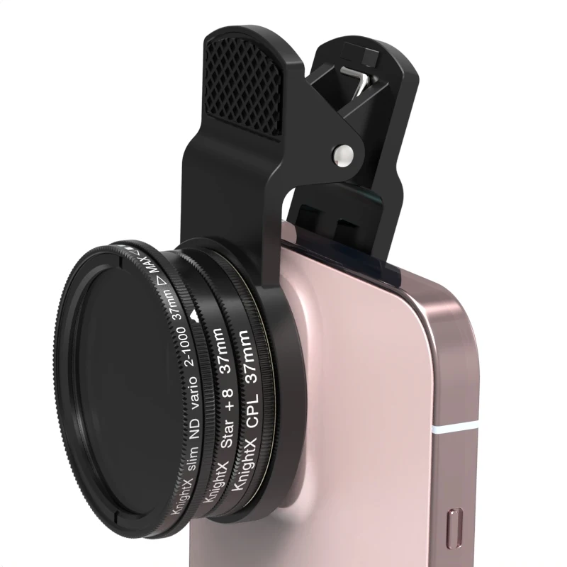 

KnightX 37mm 49mm 52mm 58mm Clip Prism Professional Camera Macro Lens CPL Star Variable ND Filter all smartphones mobile phone