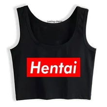 Pervert anime black street printing top sport
Pervert anime black street printing top sport
