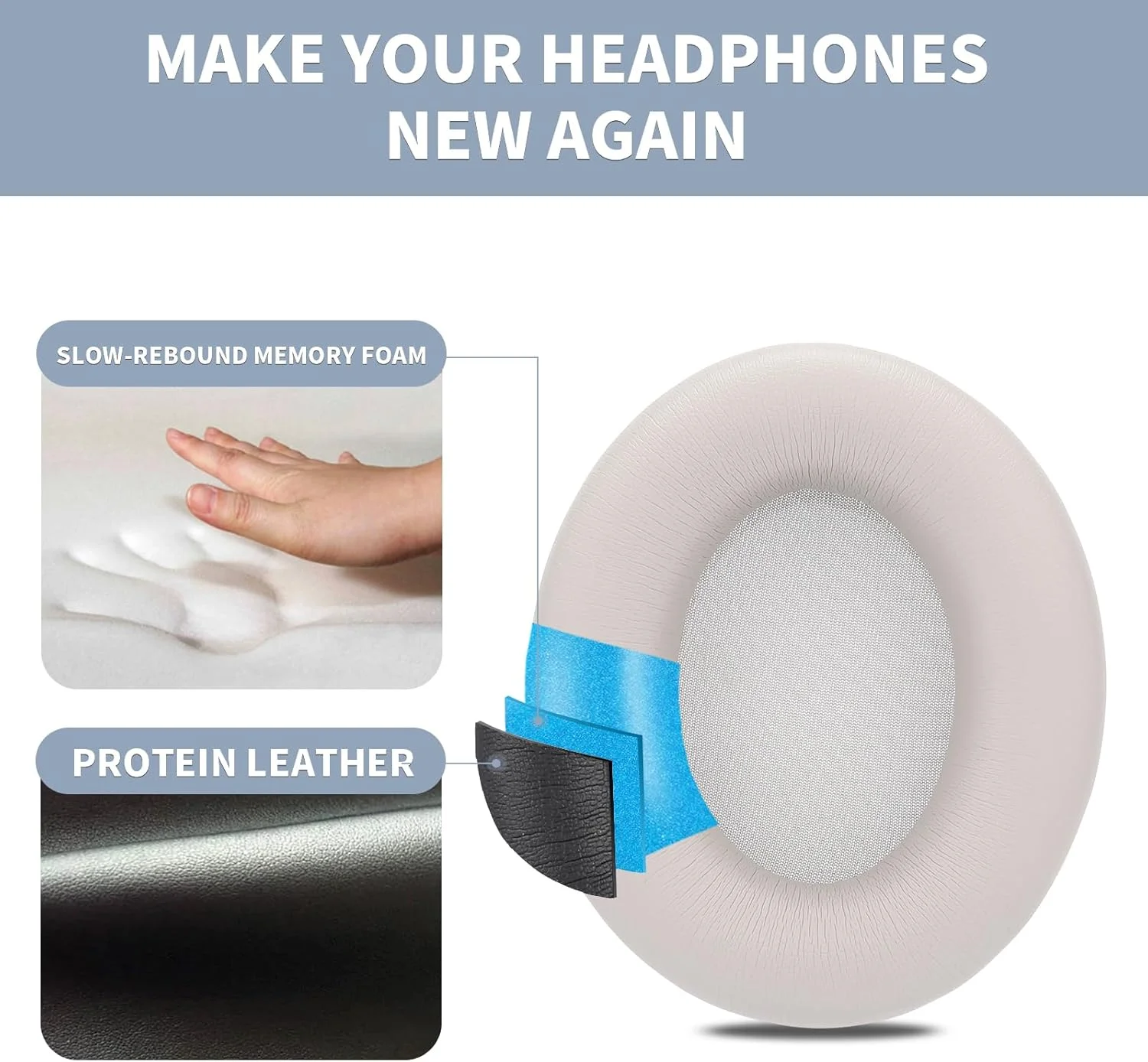 KUTOU Replacement Ear Pads for Beats Studio Pro Wireless Headphones Memory Foam Earpads Studio Pro Ear Cushions Accessories KUTOU Replacement Ear Pads for Beats Studio Pro Wireless Headphones Memory Foam Earpads Studio Pro Ear Cushions Accessories