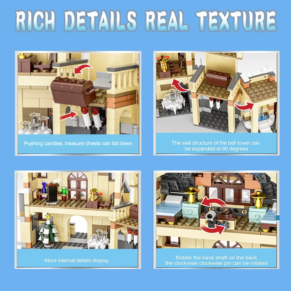 JQ20002 Creative Expert Magic Academy Bell Tower 1305pcs Mini Brick Model Harry Building Blocks Toys Christmas Gifts JQ20002 Creative Expert Magic Academy Bell Tower 1305pcs Mini Brick Model Harry Building Blocks Toys Christmas Gifts