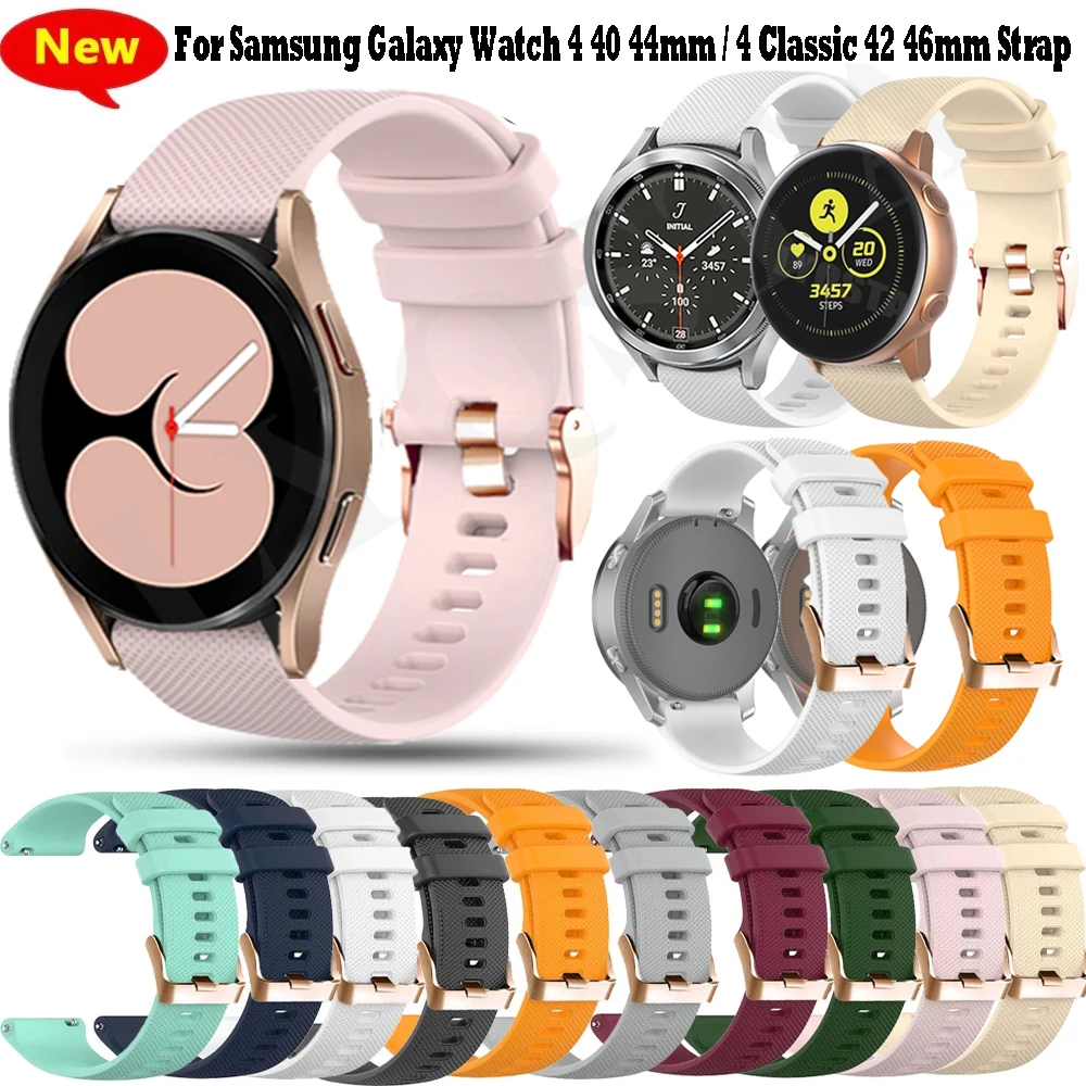Ремешок силиконовый для Samsung Galaxy Watch 4 40 44 мм/Galaxy Watch 4 Classic 42 46 мм, спортивный браслет для умных часов, 20 мм
Ремешок силиконовый для Samsung Galaxy Watch 4 40 44 мм/Galaxy Watch 4 Classic 42 46 мм, спортивный браслет для умных часов, 20 мм