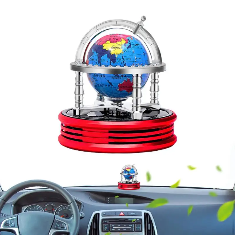 

Rotating earth Aromatherapy Diffuser Silent Air Fresheners Solar Earth Automotive Dashboard Accessories For Cars Trucks SUVS