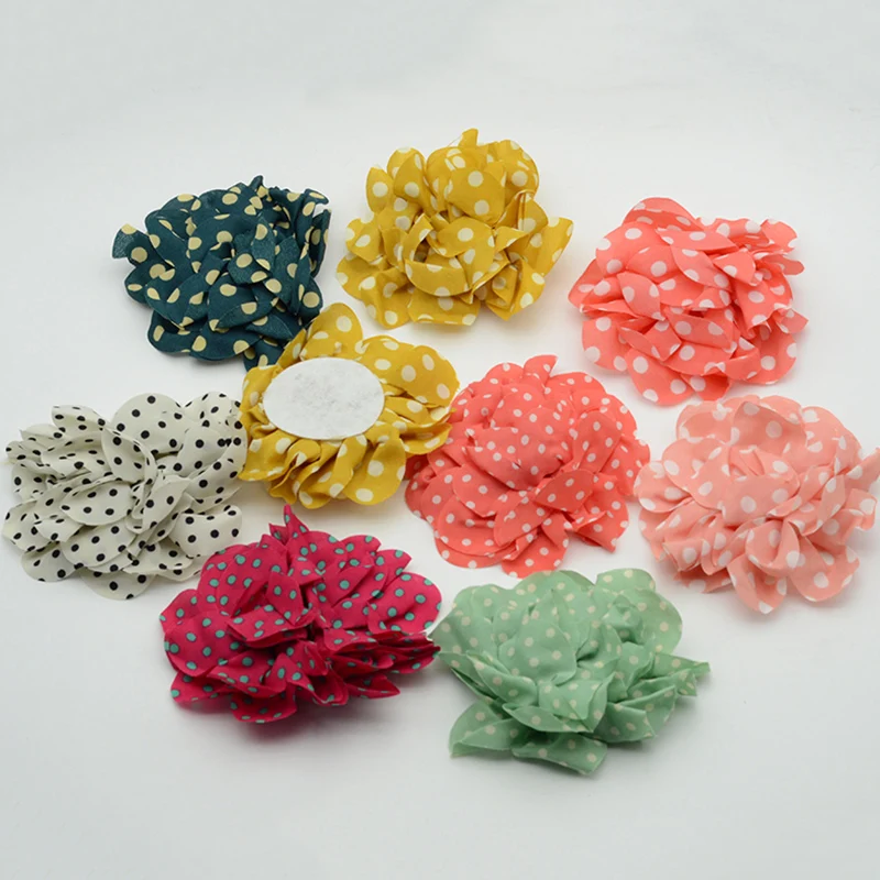 12cm Polka Dots Fabric Flowers for DIY Brooches Corsage Handmade Women Hair Accessories Material
12cm Polka Dots Fabric Flowers for DIY Brooches Corsage Handmade Women Hair Accessories Material