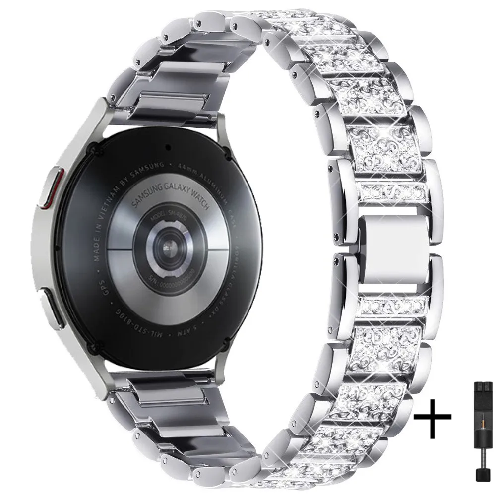 Ремешок металлический для Samsung Galaxy Watch 6/4/Classic/5 pro/3/46 мм/active 2, браслет с бриллиантами 20 мм для Huawei GT/2/GT2/3 Pro, 22 мм
Ремешок металлический для Samsung Galaxy Watch 6/4/Classic/5 pro/3/46 мм/active 2, браслет с бриллиантами 20 мм для Huawei GT/2/GT2/3 Pro, 22 мм
