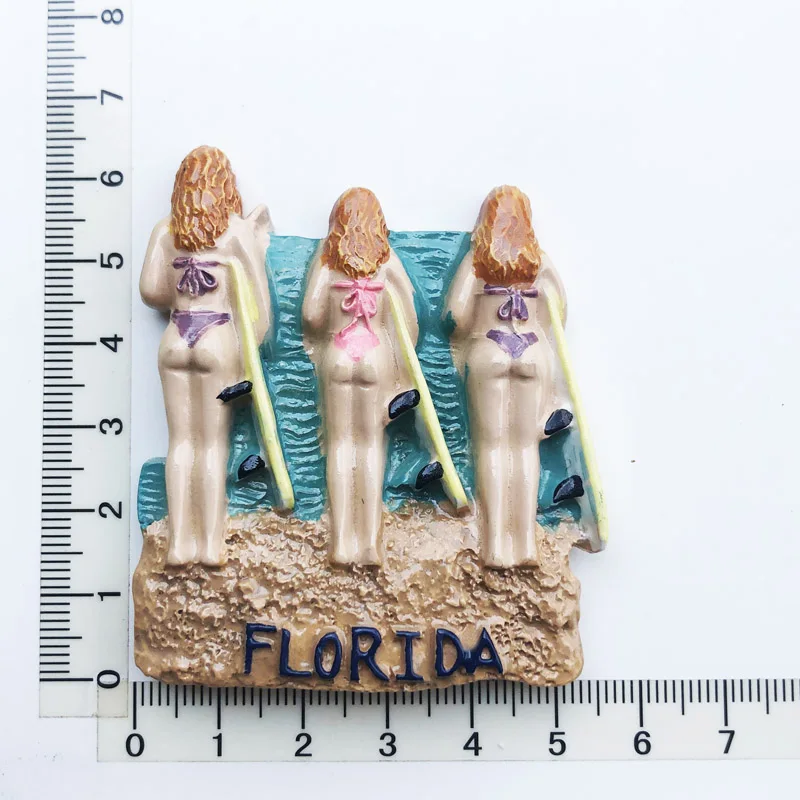 

Fridge Magnets Travel 3D Memorial Magnetic Refrigerator Beaches in Florida, USA