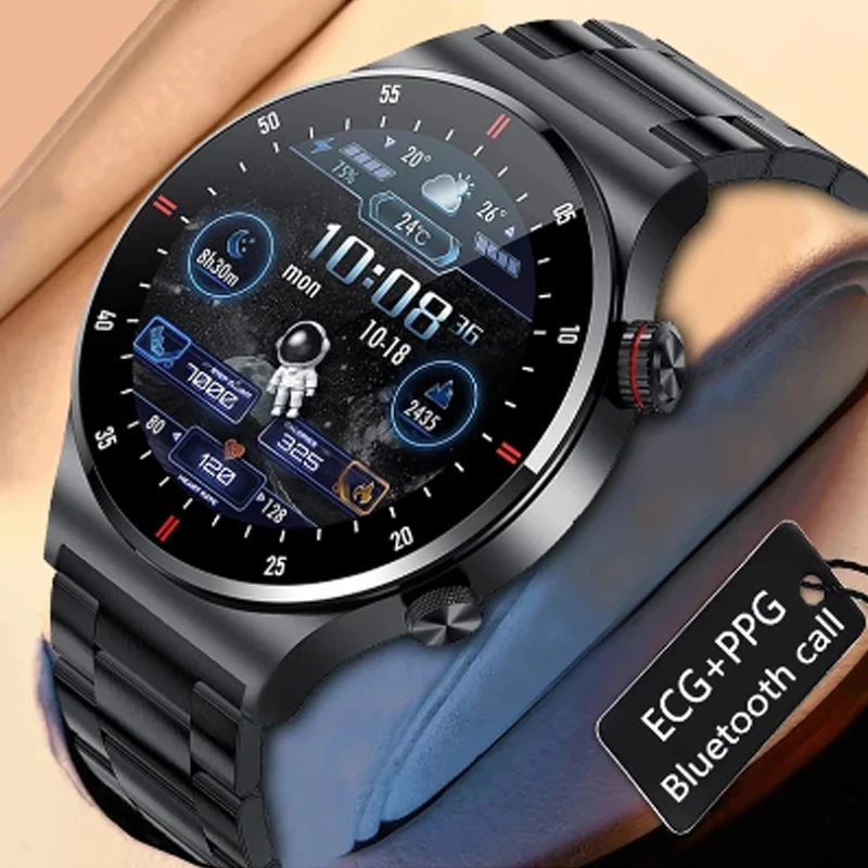 

Smart Watch Men Bluetooth Call Heart Rate Blood Pressure Smartwatch for VIVO Y01 Tecno Pova Realme Q3 Pro Carnival Honor Magic3