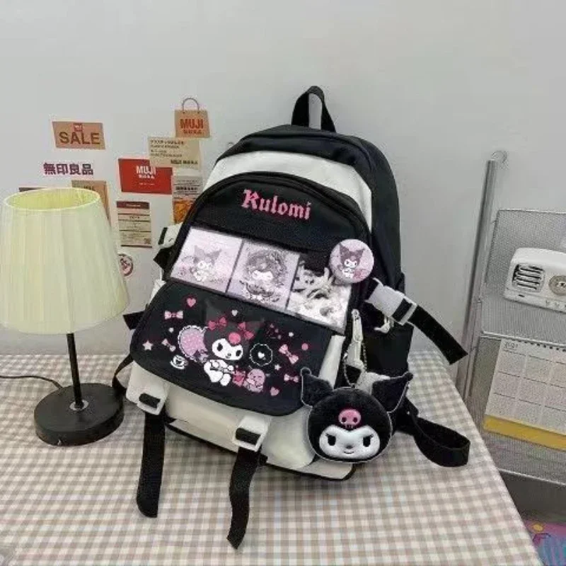 

Kawaii Sanrio Anime Kuromi Cinnamoroll Student Schoolbag My Melody Cute Cartoon Large Capacity Backpack Gift for Girls