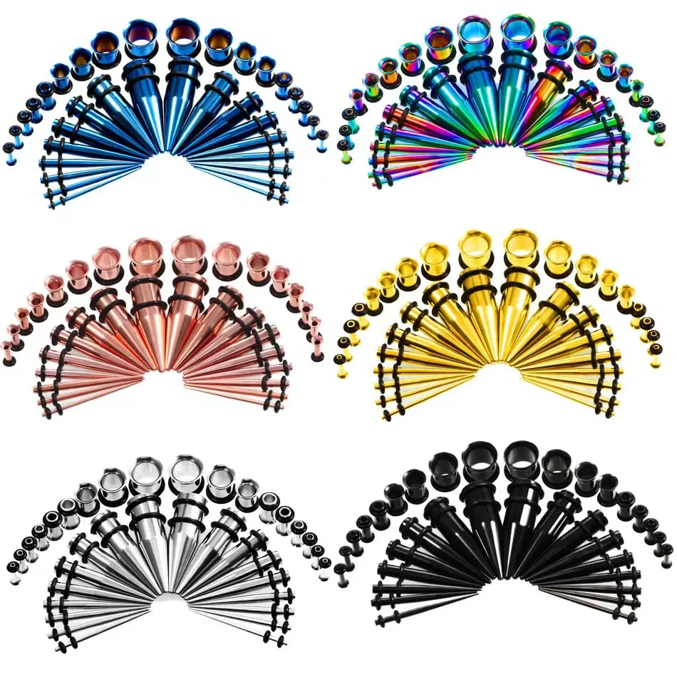 36pcs Stainless Steel Helix Piercing Ear Plug and Tunnels Taper Gauge Set 14G Ear Expander Ear Stretching Kit Piercing Jewelry
36pcs Stainless Steel Helix Piercing Ear Plug and Tunnels Taper Gauge Set 14G Ear Expander Ear Stretching Kit Piercing Jewelry