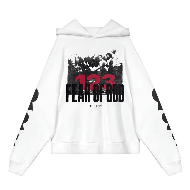 

RRR123 Co-branded High Street Loose Casual Photo Print Hoodie for Men and Women