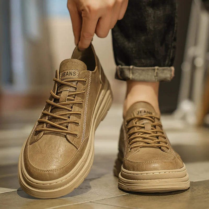 Men Shoes Autumn And Winter 2023 New Leather Shoes British Style Lace Up Shoes All-Match Thick-Soled Waterproof Casual Shoes
Men Shoes Autumn And Winter 2023 New Leather Shoes British Style Lace Up Shoes All-Match Thick-Soled Waterproof Casual Shoes