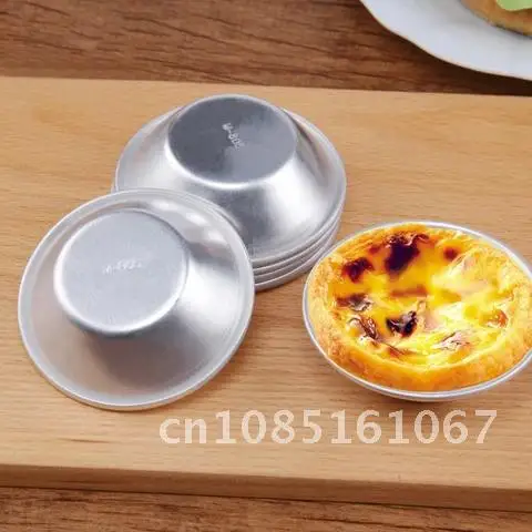 

Stainless Steel 10 Pcs Reusable Cupcake Egg Tart Mold Cookie Pudding Mould Nonstick Cake Baking Mold Pastry Supplies Silver